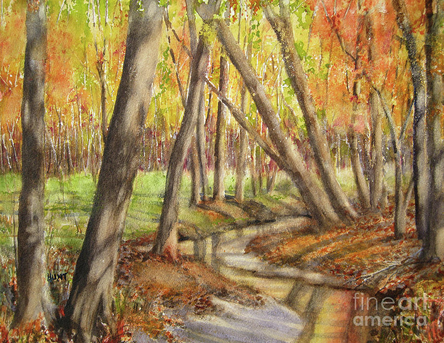 Nivens Creek in Autumn Painting by Shirley Braithwaite Hunt