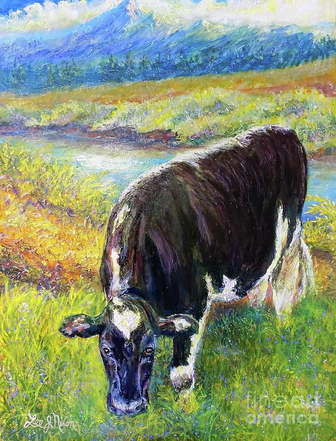 Nixons Grazing On A Radiant Day Painting by Lee Nixon