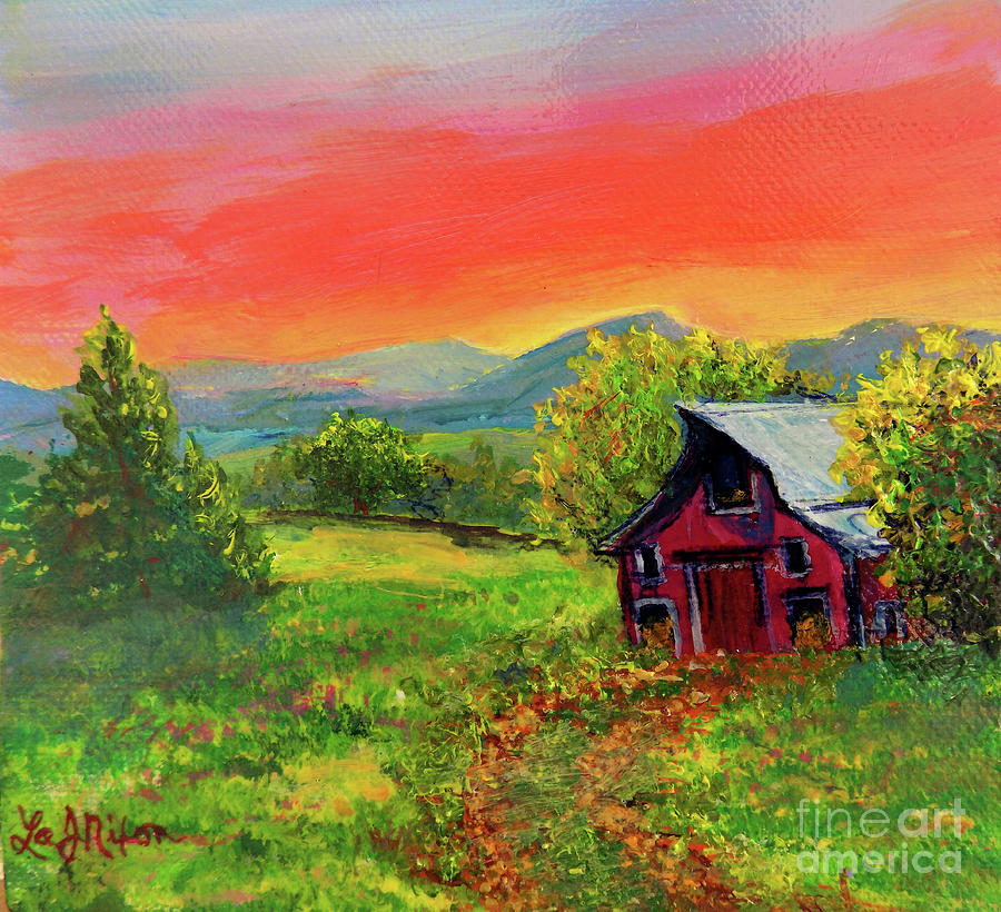 Nixons Radiant Day On The Farm Painting by Lee Nixon