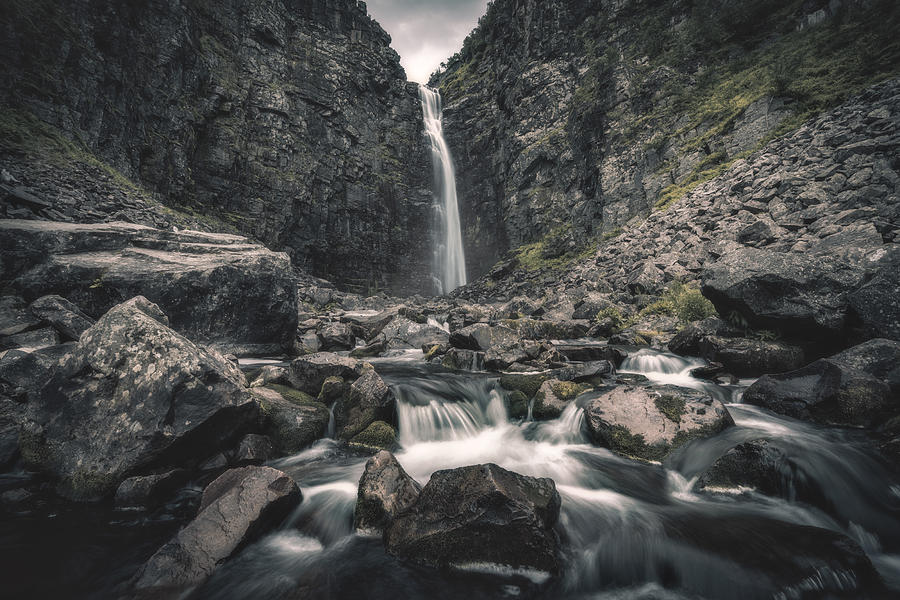 Fall Photograph - Njupeskr Waterfall by Ludwig Riml