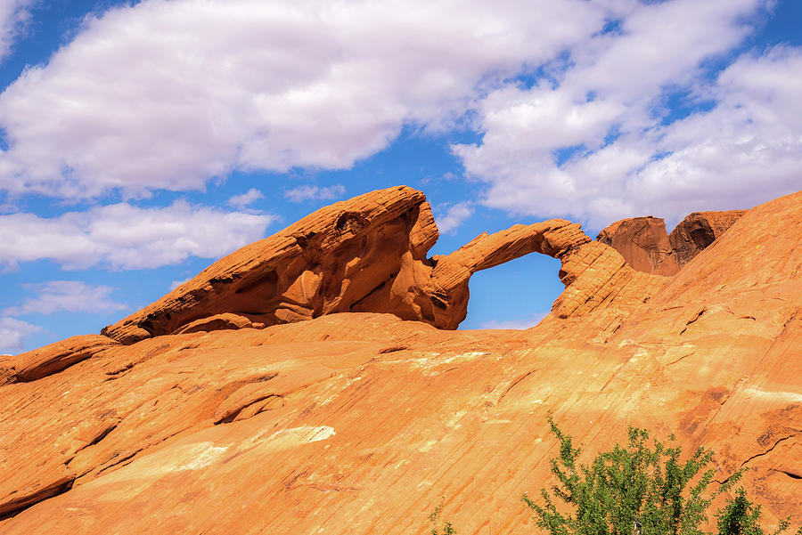 Arch Among The Clouds Valley Of Fire State Park Photograph by Joseph S Giacalone