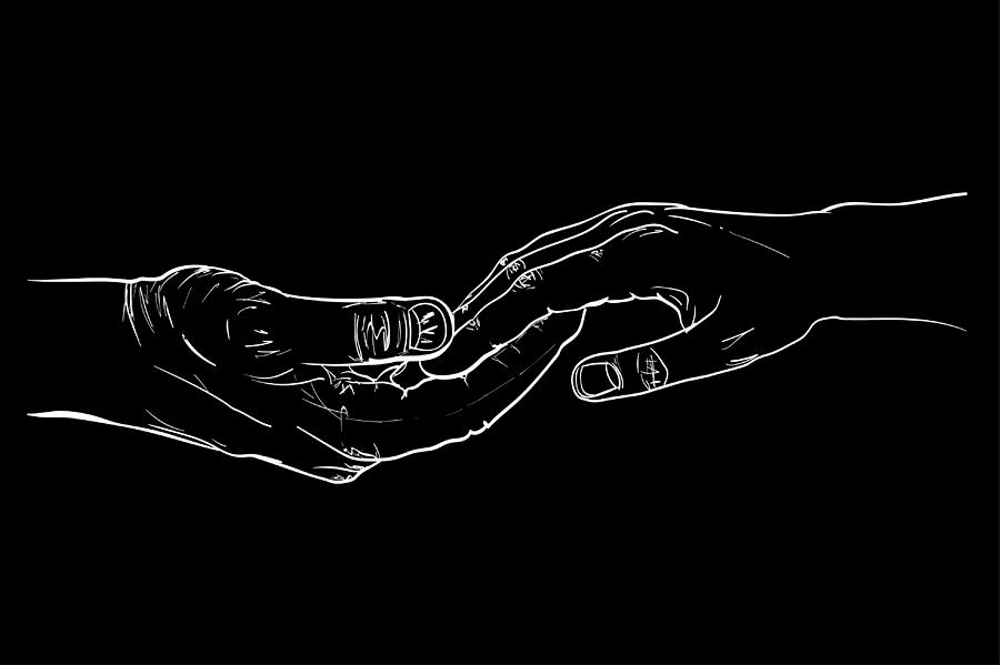 hands letting go drawing ikeapaperlanternsave