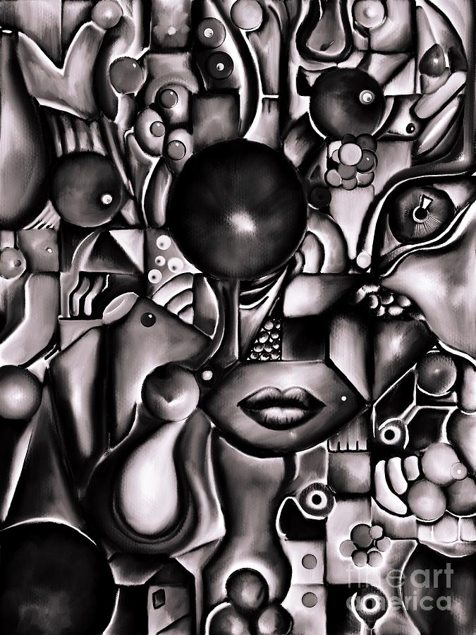 No Limits-Black and White Abstract Digital Art by Lauries Intuitive