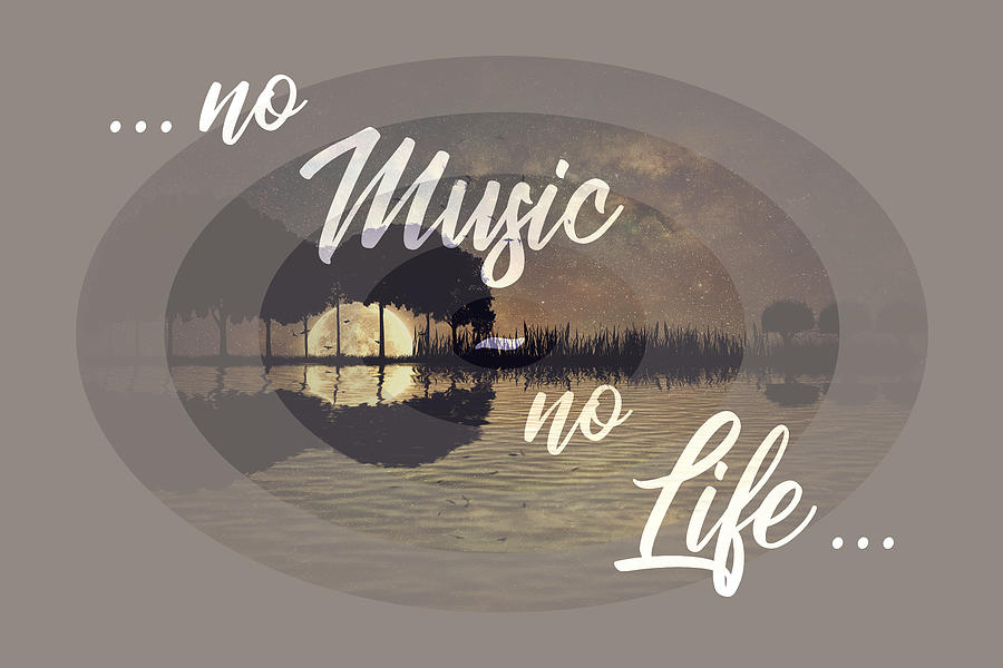 No Music - No Life Digital Art by PsychoShadow ART