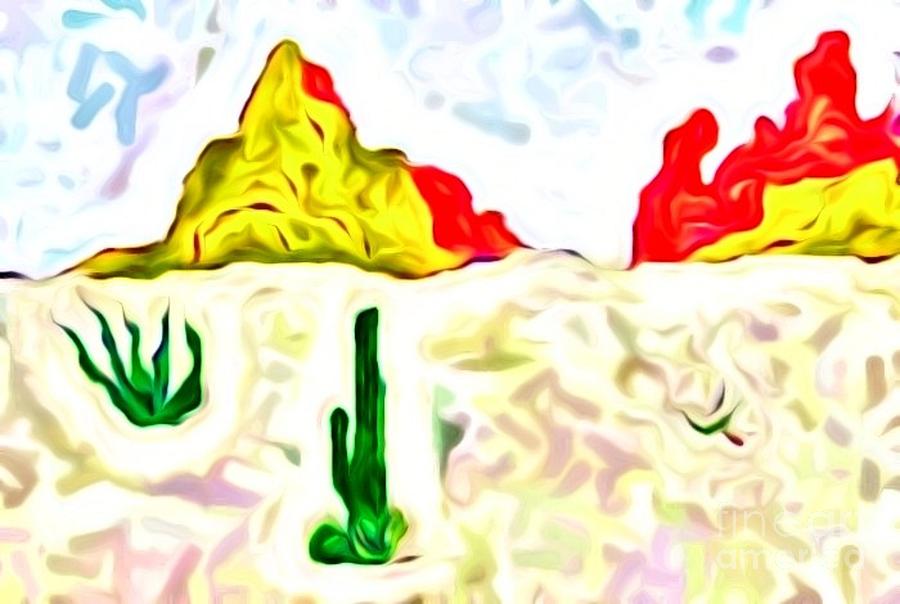 Desert Digital Art - No Name Desert by Mesa Teresita