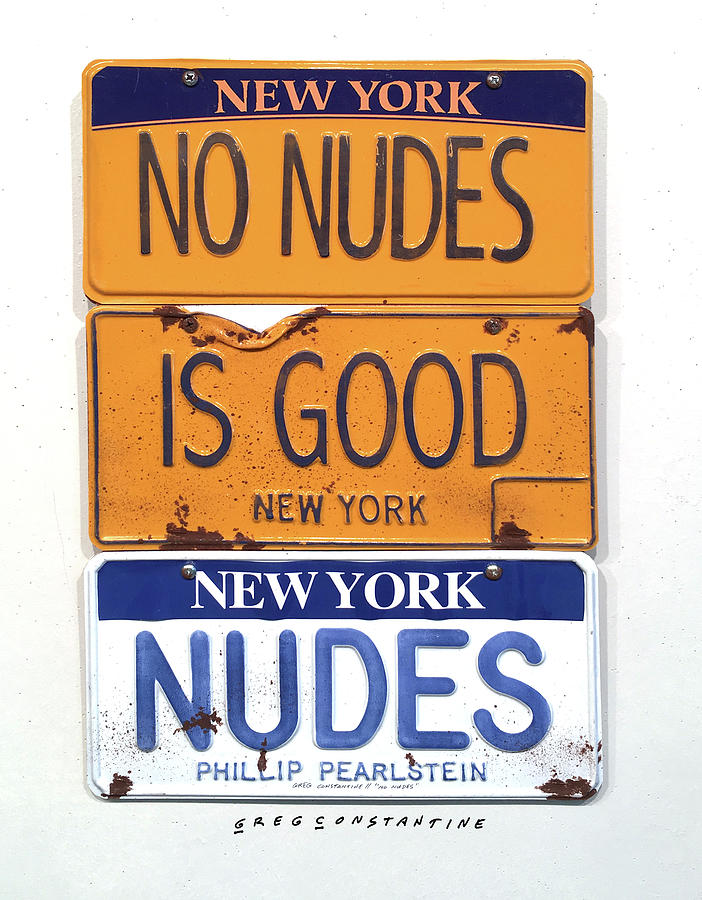 Typography Digital Art - No Nudes by Gregory Constantine