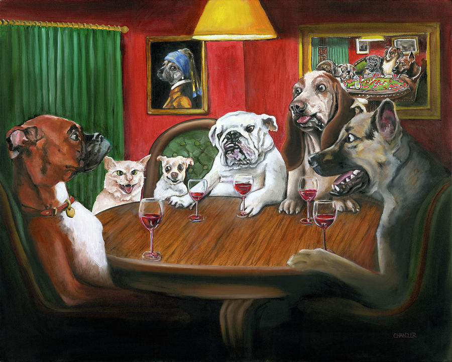  Red is For Big Dogs  Painting by Gail Chandler