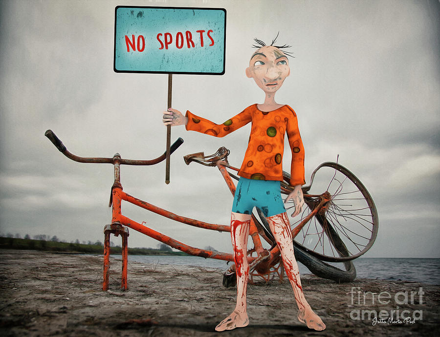 No Sports Digital Art by Jutta Maria Pusl