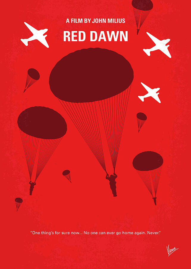No1018 My Red Dawn minimal movie poster Digital Art by Chungkong Art