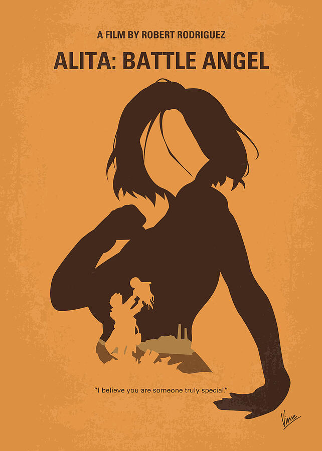 No1063 My Alita Battle Angel minimal movie poster Digital Art by Chungkong Art