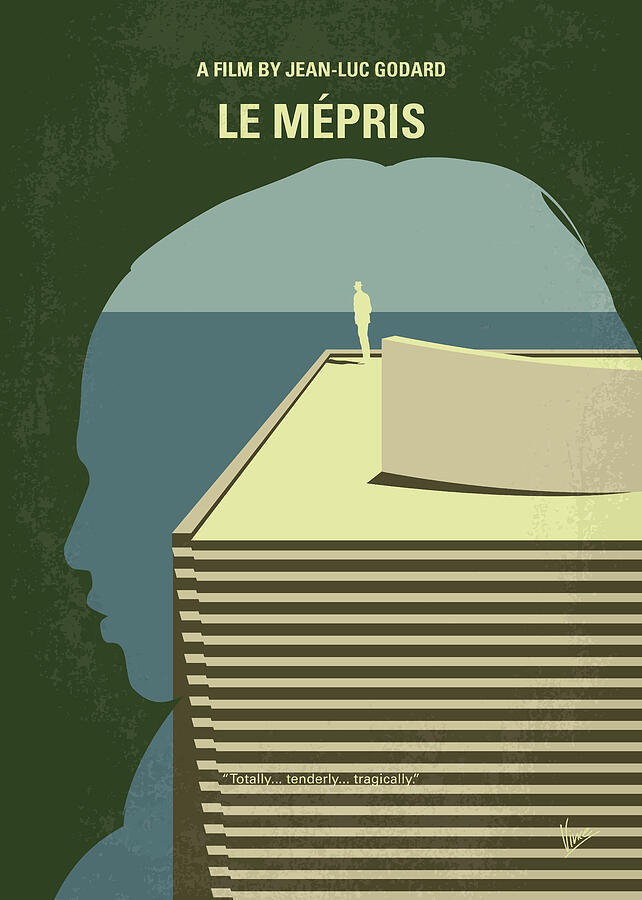 No1098 My Le mepris minimal movie poster Digital Art by Chungkong Art