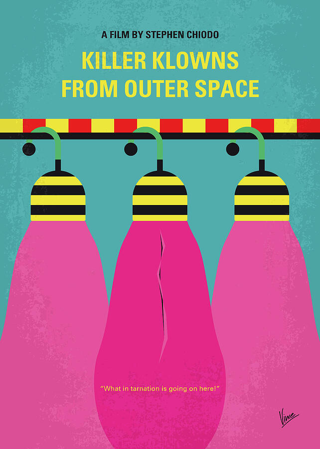 No1099 My Killer Klowns from Outer Space minimal movie poster Digital Art by Chungkong Art