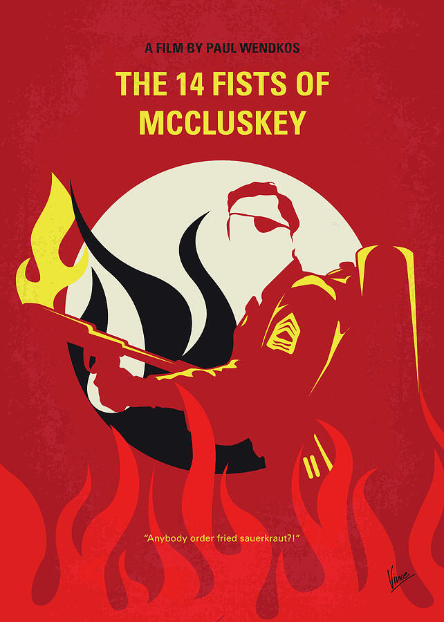 The Digital Art - No1118 My The 14 Fists of McCluskey minimal movie poster by Chungkong Art
