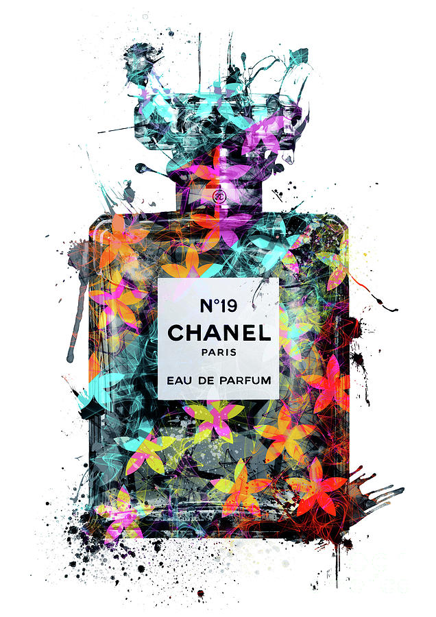 No.19 Chanel Perfume - 137 Digital Art by Prar Kulasekara