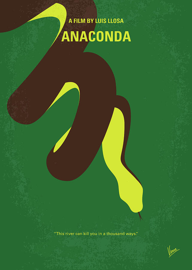 No979 My Anaconda Minimal Movie Poster Digital Art By