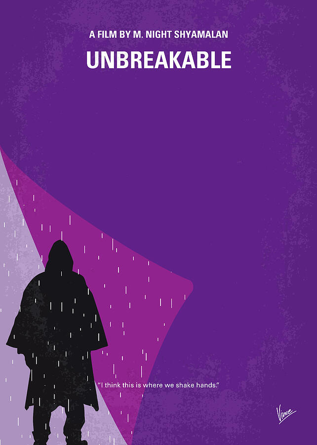 No986 My Unbreakable minimal movie poster Digital Art by Chungkong Art