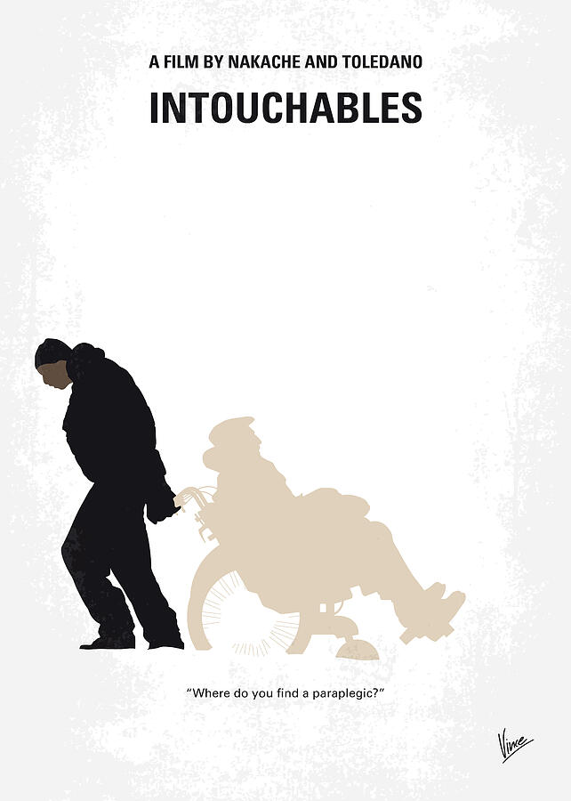 No994 My Intouchables minimal movie poster Digital Art by Chungkong Art