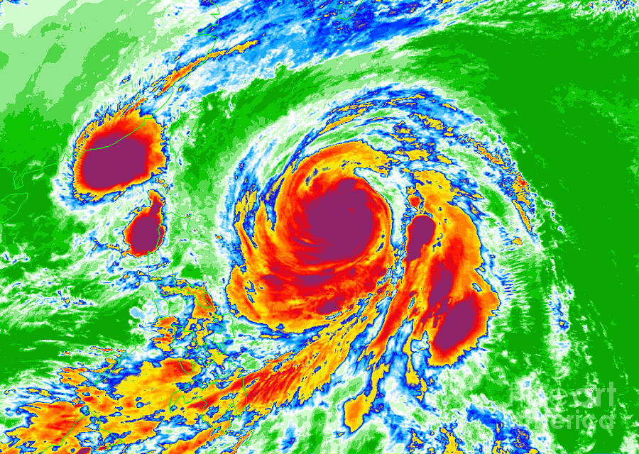 Noaa Satellite Image Of Typhoon Dale Photograph by Nasa/science Photo ...