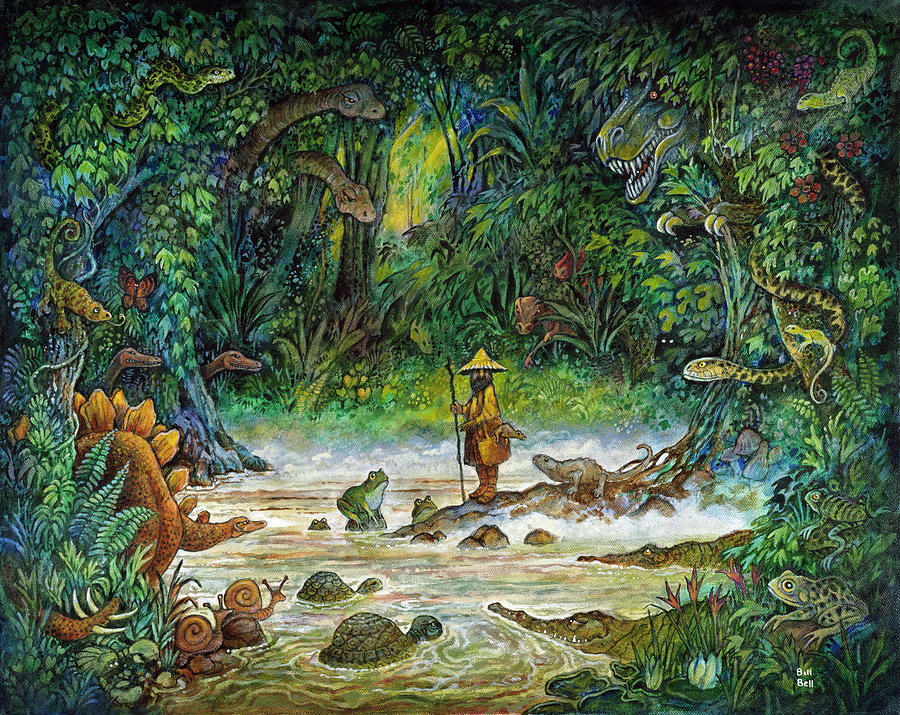 Frog Painting - Noah And The Swamp Things by Bill Bell
