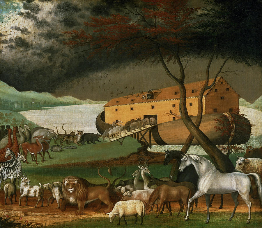Edward Hicks Painting - Noahs Ark, 1846 by Edward Hicks