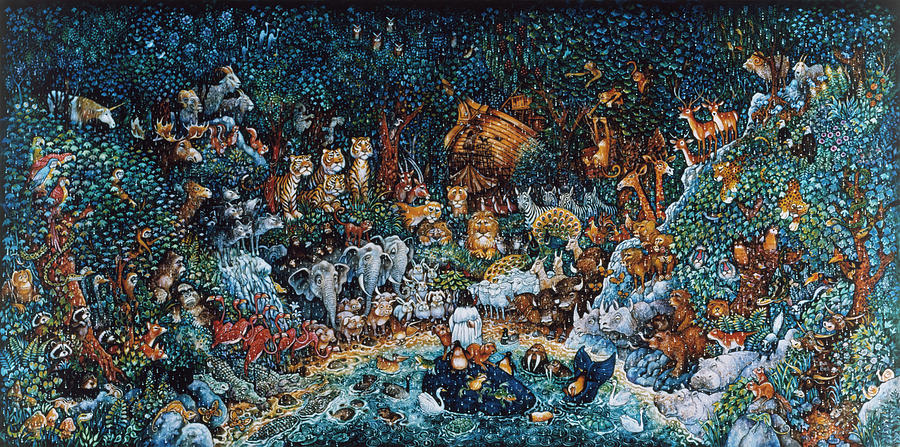 Animal Painting - Noahs Dilemma Long by Bill Bell