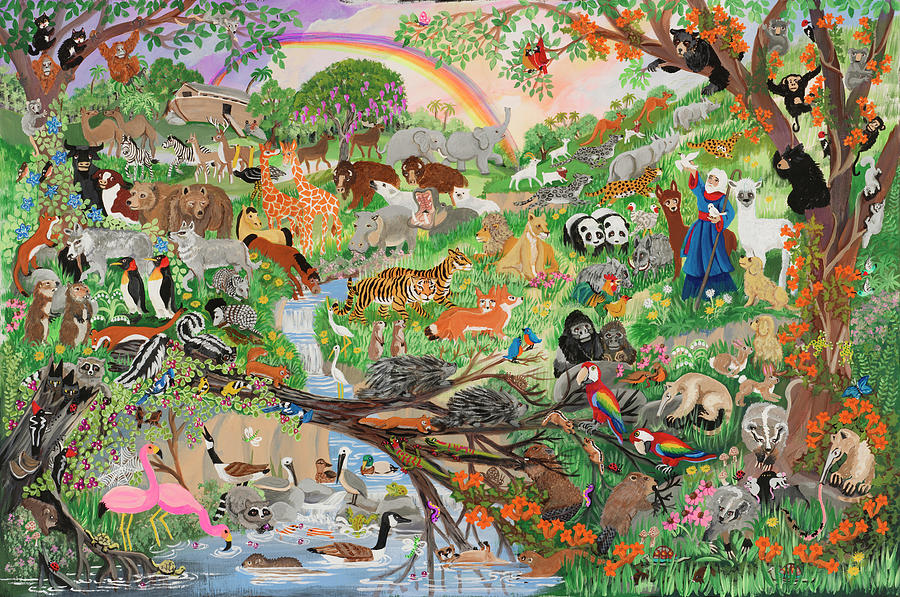 Animal Painting - Noah?s Rainbow #5 by Carol Salas