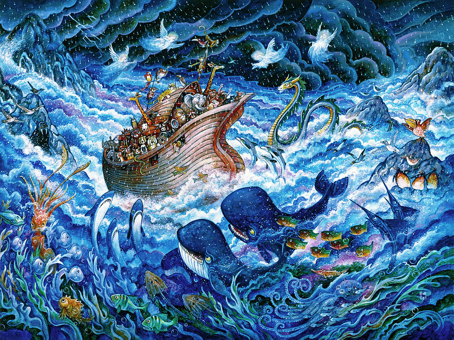 Animal Painting - Noahs Voyage by Bill Bell