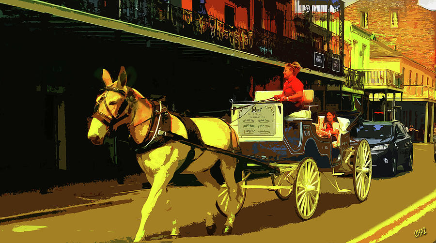 NOLA 4 - Riding through the French Quarter Painting by CHAZ Daugherty