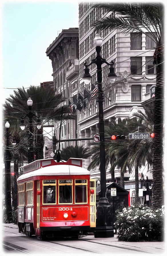 New Orleans Photograph - Nola-canal Trolley 2004 by Tammy Wetzel