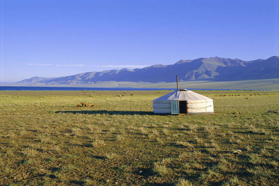 Nomad Camp, Uureg Nuur Lake, Uvs Photograph by Bruno Morandi ...