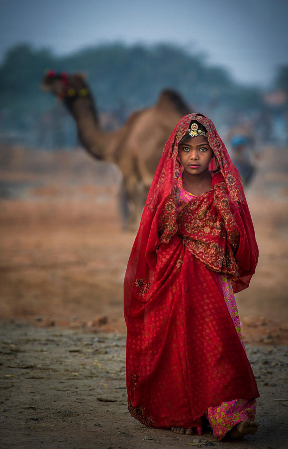 Nomad Girl In Red Dress Photograph by Rana Jabeen