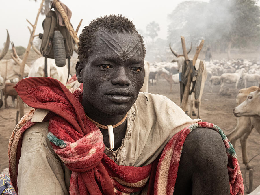 Nomadic Herder Of The White Nile Photograph by Elena Molina