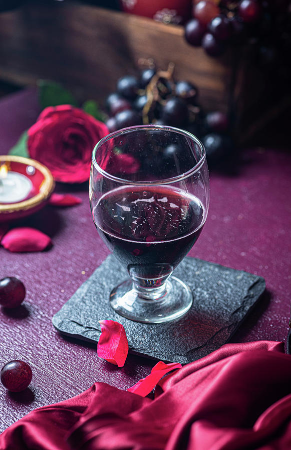Non-alcoholic Red Wine In A Glass Photograph by Preeti Tamilarasan