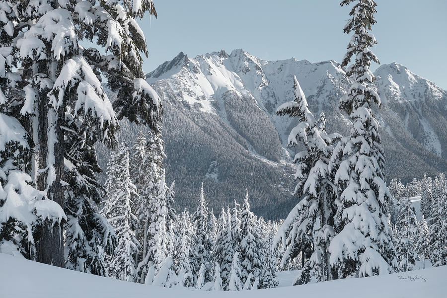 Landscape Photograph - Nooksack Ridge In Winter by Alan Majchrowicz