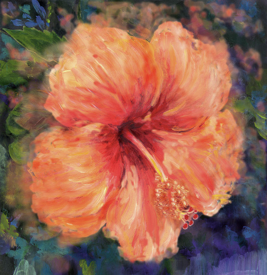 Hibiscus Painting - Noon by Maria Trad