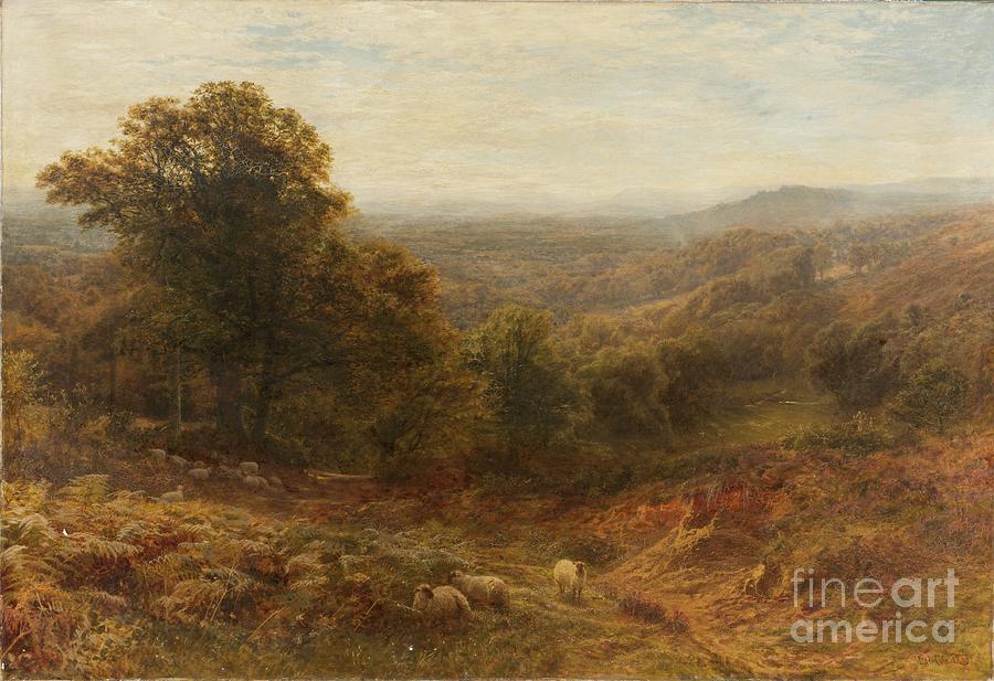 Noon On The Surrey Hills, 1853-1893 Drawing by Heritage Images
