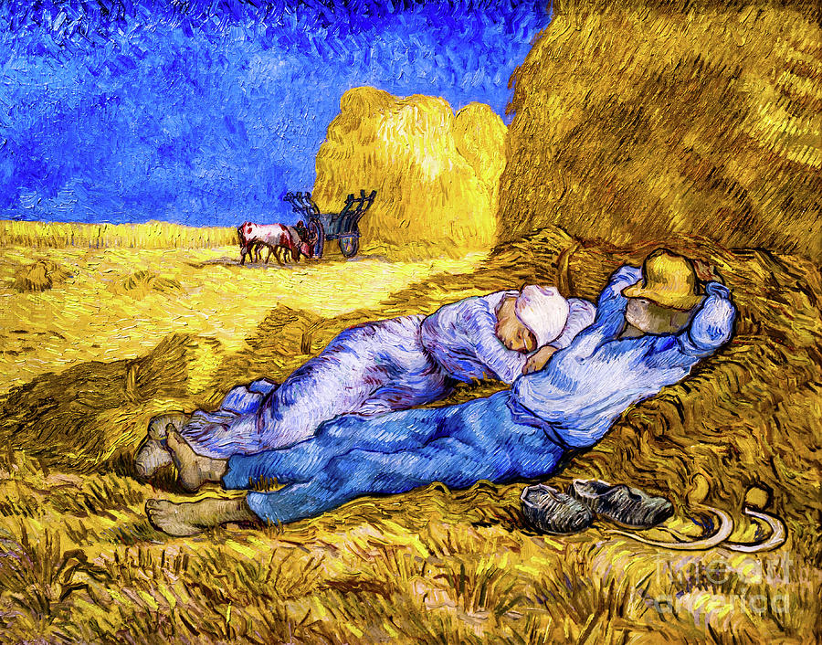 Noon - Rest from Work by Van Gogh Painting by Vincent Van Gogh