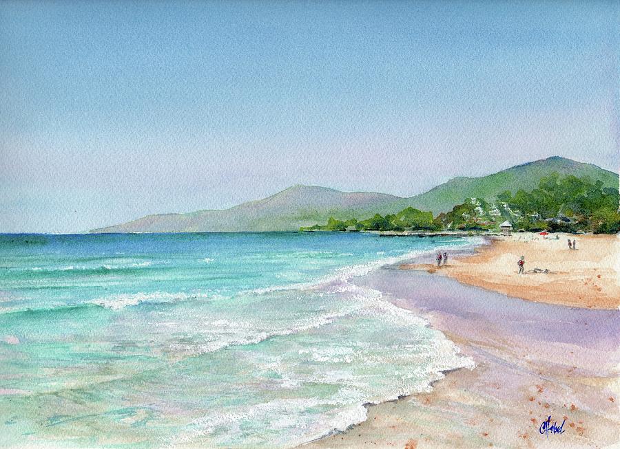 Noosa Main Beach Qld Painting by Chris Hobel