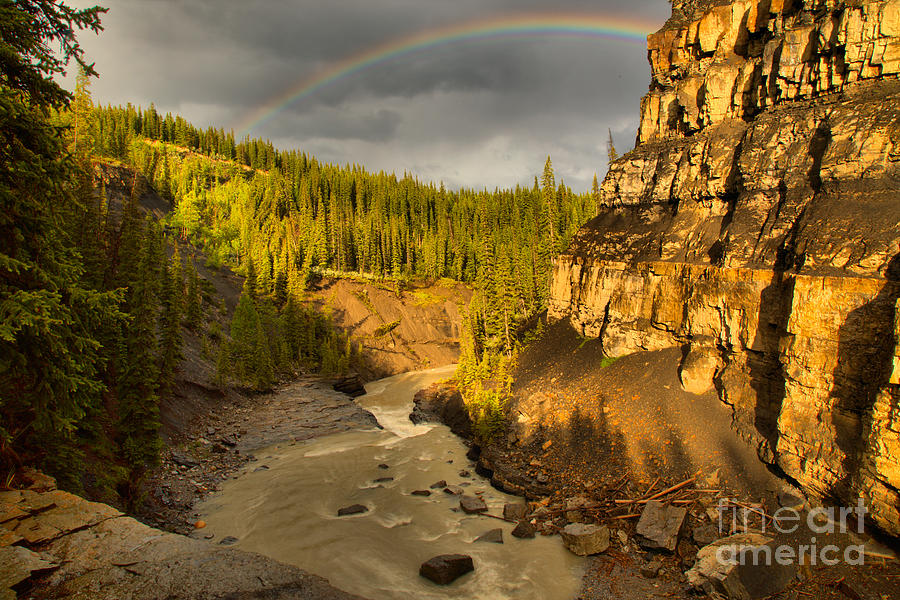 Nordegg Bighorn Canyon Rainbow Photograph by Adam Jewell