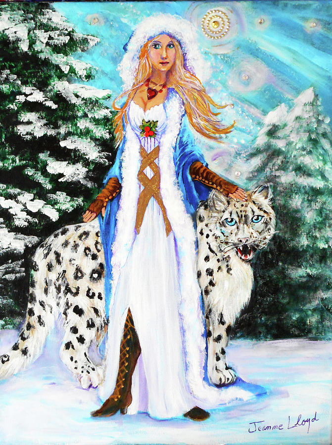 Nordic Goddess Freya Painting By Jeanne Lloyd