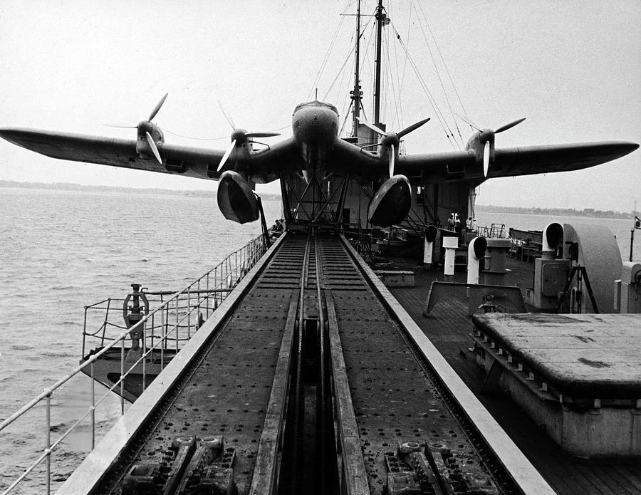 Black And White Photograph - Nordmeer Nazi Seaplane by Alfred Eisenstaedt