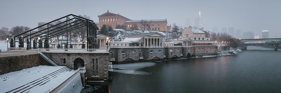Architecture Photograph - Nor\easter At Philadelphia Waterworks by Scott Pilla