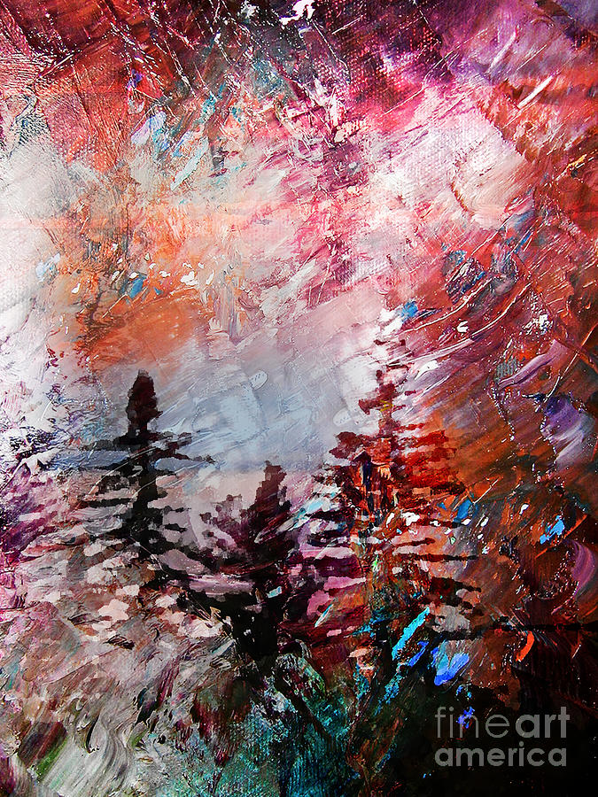 Norfolk Pine Tree Scape. Digital Art by Trudee Hunter Norfolk Pine Tree Scape. Digital Art by Trudee Hunter