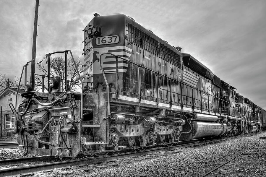 Norfolk Southern Locomotive Number 1637 B W Tennille Georgia Train Art Photograph By Reid Callaway