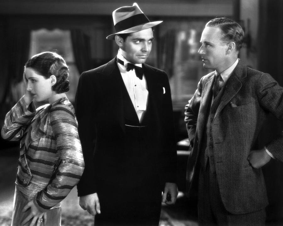 Norma Shearer, Clark Gable Talking With Leslie Howard Photograph by ...