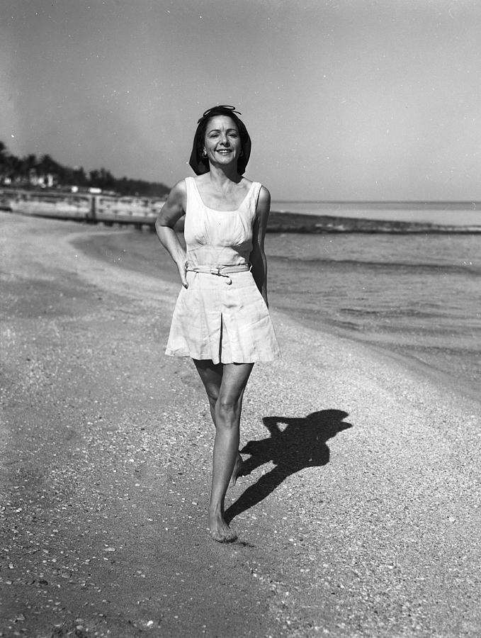 Norma Talmadge At The Sea Spray Beach Photograph by Bert Morgan