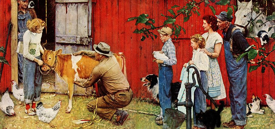 Norman Rockwell Painting - Norman Rockwell Visits A County Agent by Norman Rockwell