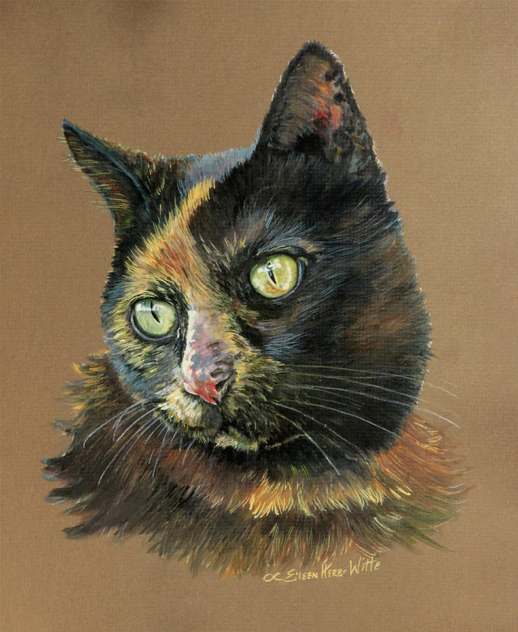 Cat Painting - Normy The Cat by Eileen Herb-witte