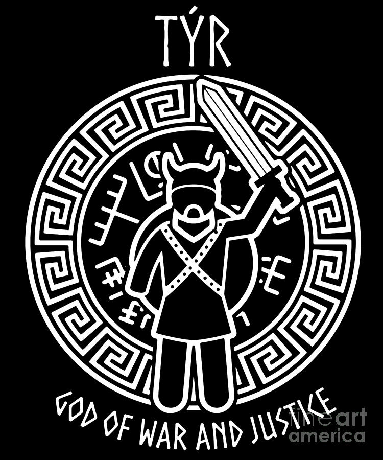 Norse Mythology Gift Nordic Gods Goddesses Tyr for Scandanvian Viking Warriors Digital Art by Martin Hicks