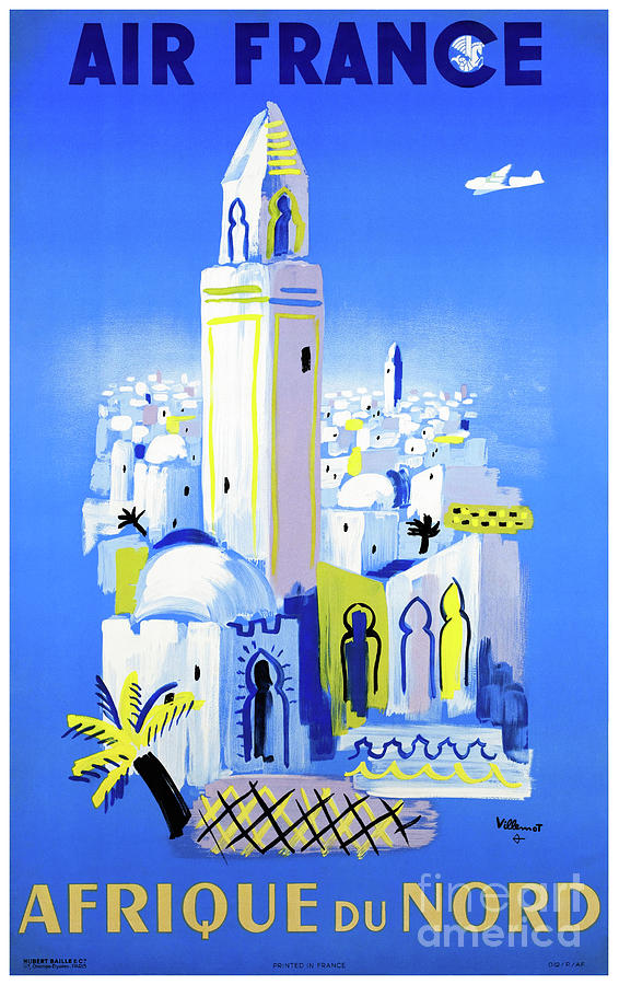 Tunis Tunisia Tunisie Africa African Vintage Travel Advertisement Poster Print 